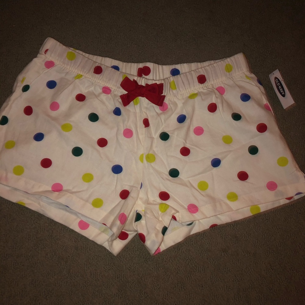 Polka dot pajama shorts
